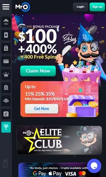 Mr. O Casino Mobile screenshot
